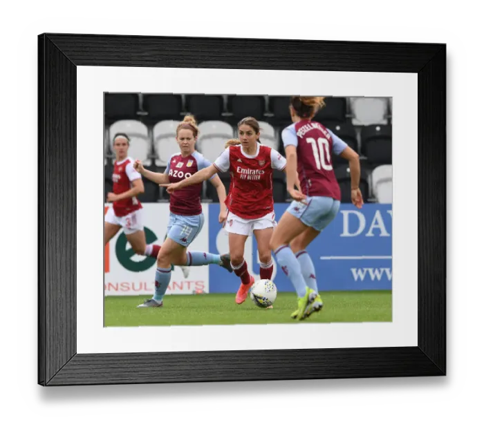 Framed Print : Arsenal Women vs. Aston Villa Women: 2021 FA WSL Match at Empty Meadow Park