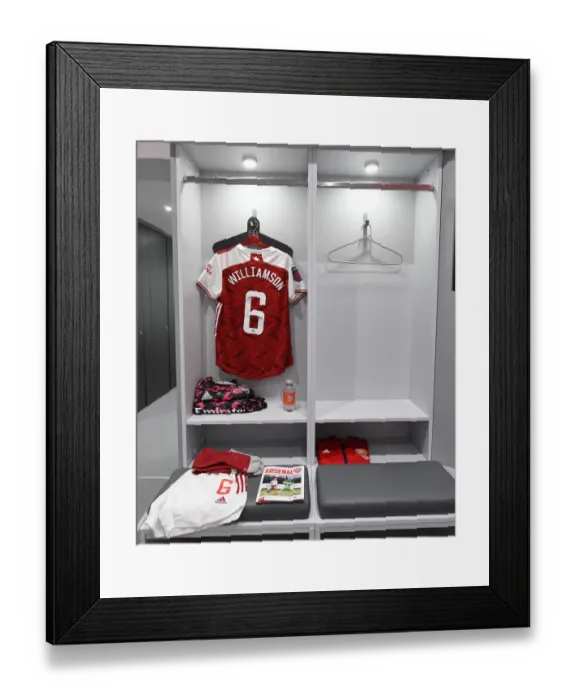 Framed Print : Arsenal Women Prepare for Aston Villa Match in Empty Meadow Park (2020-21)