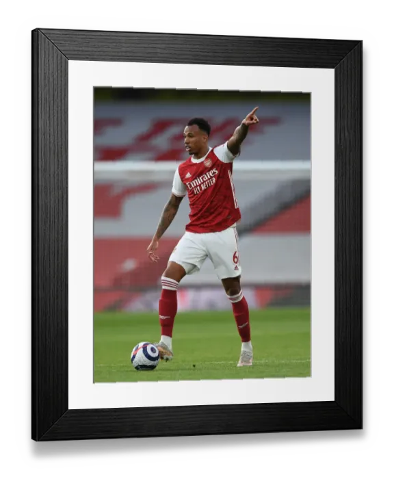 Framed Print : Arsenal's Gabriel Magalhaes in Action against West Bromwich Albion (2020-21) Framed Print : Arsenal's Gabriel Magalhaes in Action against West Bromwich Albion (2020-21)