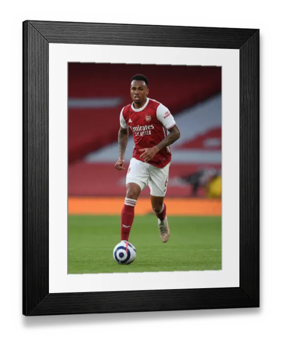 Framed Print : Gabriel Magalhaes in Action: Arsenal vs. West Bromwich Albion (2020-21) - Emirates Stadium