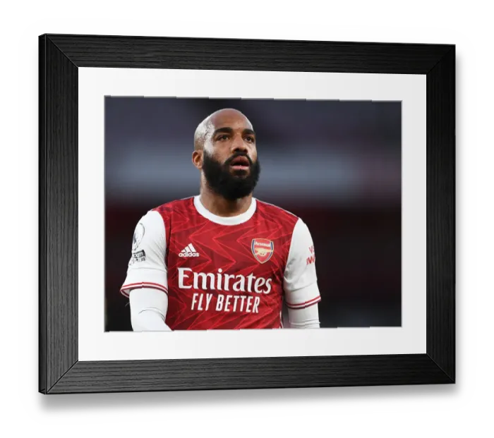 Framed Print : Arsenal's Alexandre Lacazette in Action Against West Bromwich Albion (2020-21)