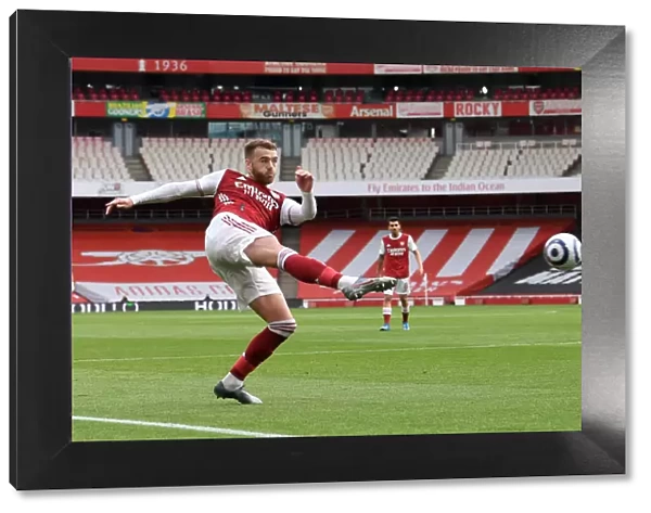 Arsenal's Calum Chambers in Action at Emirates Stadium (2020-21) - Arsenal vs West Bromwich Albion