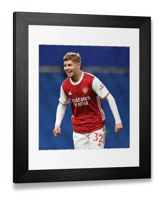 Framed Print : Emile Smith Rowe Scores the Winning Goal: Chelsea vs. Arsenal (2020-21 Premier League) - Behind Closed Doors Framed Print : Emile Smith Rowe Scores the Winning Goal: Chelsea vs. Arsenal (2020-21 Premier League) - Behind Closed Doors
