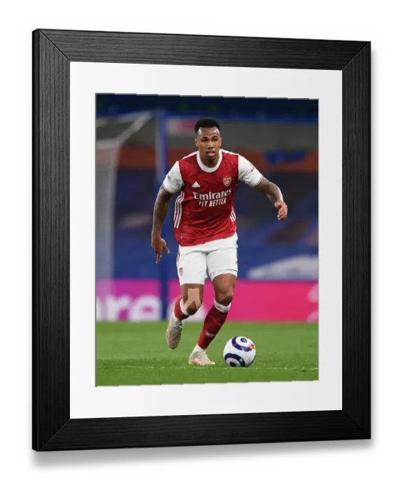 Framed Print : Gabriel Magalhaes at Empty Stamford Bridge: Chelsea vs. Arsenal, Premier League 2021 Framed Print : Gabriel Magalhaes at Empty Stamford Bridge: Chelsea vs. Arsenal, Premier League 2021