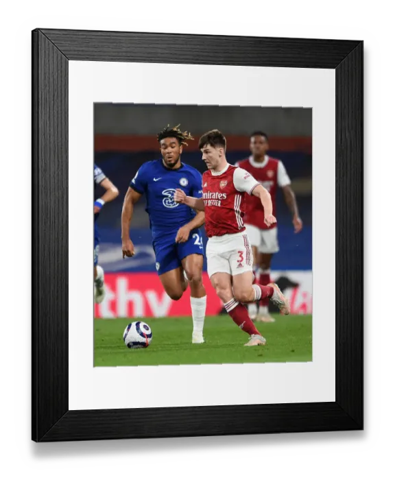 Framed Print : Clash of the Stars: Tierney vs. James - A Premier League Showdown: Kieran Tierney of Arsenal vs. Reece James of Chelsea Framed Print : Clash of the Stars: Tierney vs. James - A Premier League Showdown: Kieran Tierney of Arsenal vs. Reece James of Chelsea