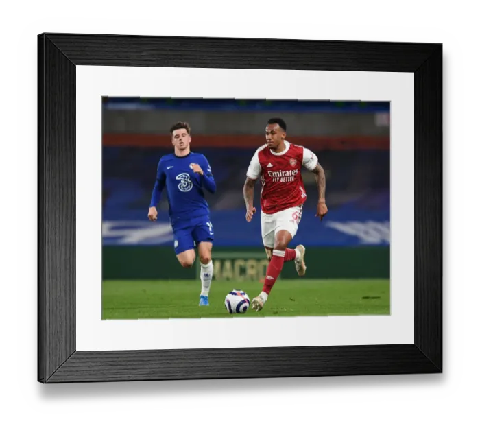 Framed Print : Behind Closed Doors: Gabriel Magalhaes at Chelsea vs Arsenal, Premier League 2021