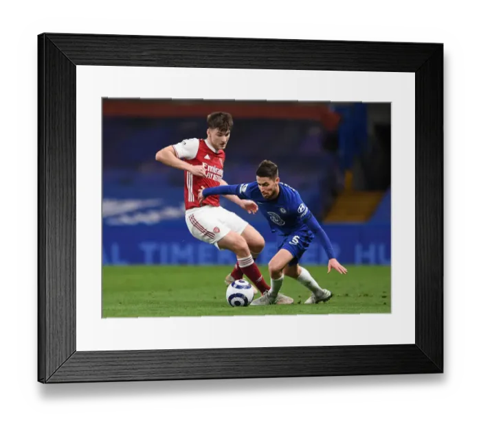 Framed Print : Clash of Titans: Kieran Tierney vs. Jorginho - Arsenal vs. Chelsea, Premier League 2020-21 (Behind Closed Doors) Framed Print : Clash of Titans: Kieran Tierney vs. Jorginho - Arsenal vs. Chelsea, Premier League 2020-21 (Behind Closed Doors)