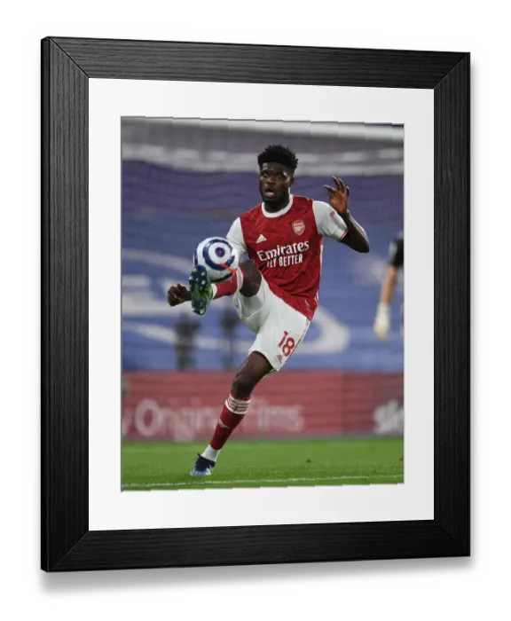 Framed Print : Thomas Partey in Action: Chelsea vs. Arsenal, Premier League 2020-21 (Behind Closed Doors)