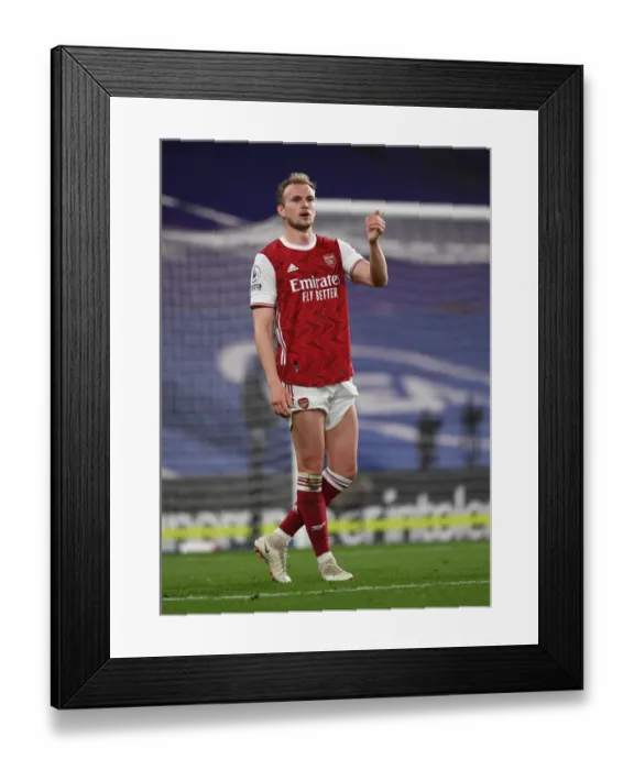 Framed Print : Arsenal's Rob Holding in Premier League Clash at Empty Stamford Bridge (Chelsea vs Arsenal, 2021) Framed Print : Arsenal's Rob Holding in Premier League Clash at Empty Stamford Bridge (Chelsea vs Arsenal, 2021)