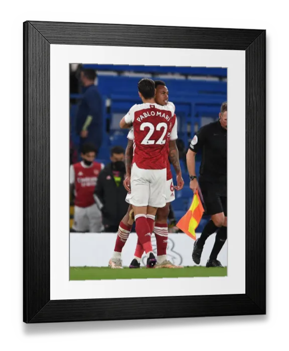 Framed Print : Arsenal's Embrace: Chelsea vs Arsenal, 2021 Premier League, London Framed Print : Arsenal's Embrace: Chelsea vs Arsenal, 2021 Premier League, London