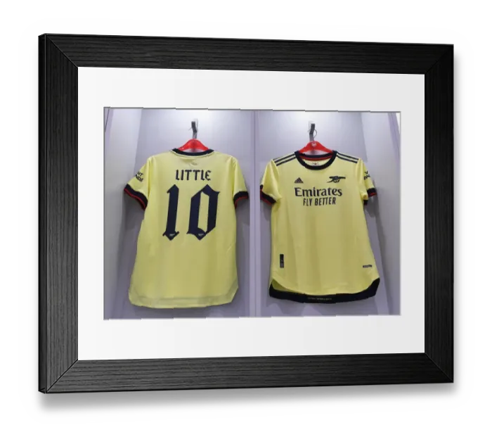 Framed Print : Arsenal Women Unveil New Away Shirt Ahead of FA Cup 5th Round Match Against Crystal Palace