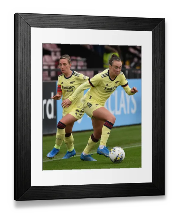 Framed Print : Arsenal Women vs Crystal Palace Women: Vitality FA Cup 5th Round Showdown - Caitlin Foord and Jordan Nobbs in Action