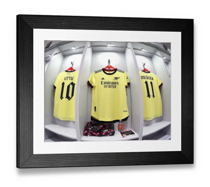 Framed Print : Arsenal Women Unveil New Away Kit at FA Cup Match Against Crystal Palace Women
