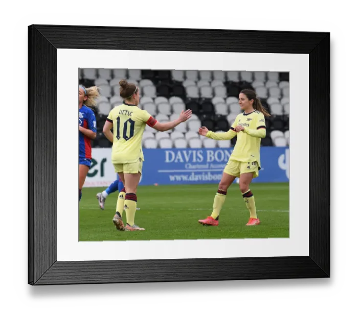 Framed Print : Arsenal Women's FA Cup Triumph: Kim Little Scores Historic Goal Against Crystal Palace
