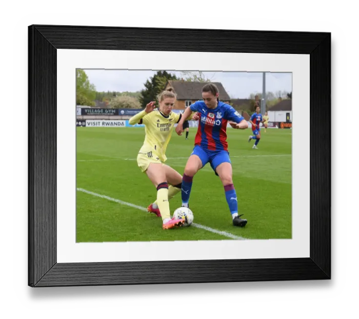 Framed Print : Arsenal vs Crystal Palace Women: Vitality FA Cup 5th Round Showdown - Miedema Faces Off Against Waldie