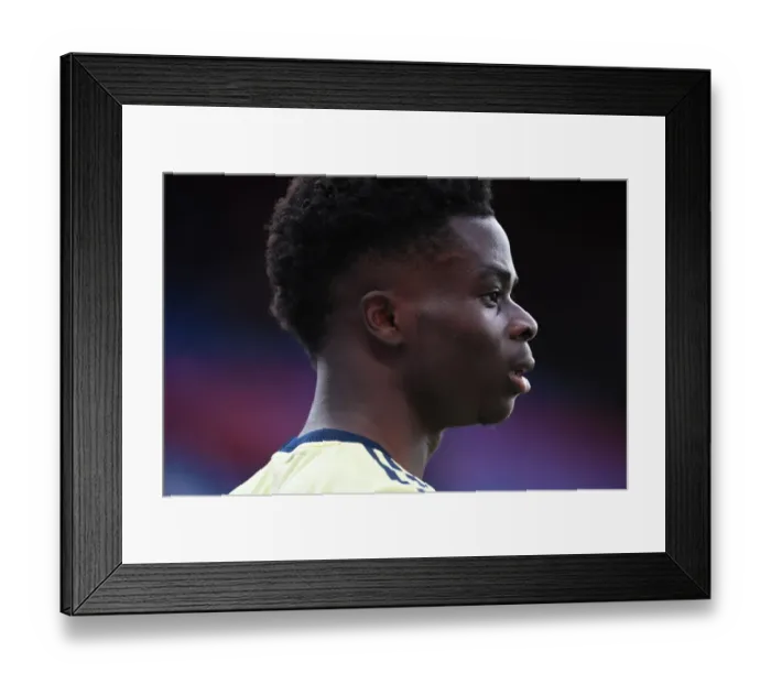 Framed Print : Bukayo Saka: Star Performance at Crystal Palace vs. Arsenal, Premier League 2020-21
