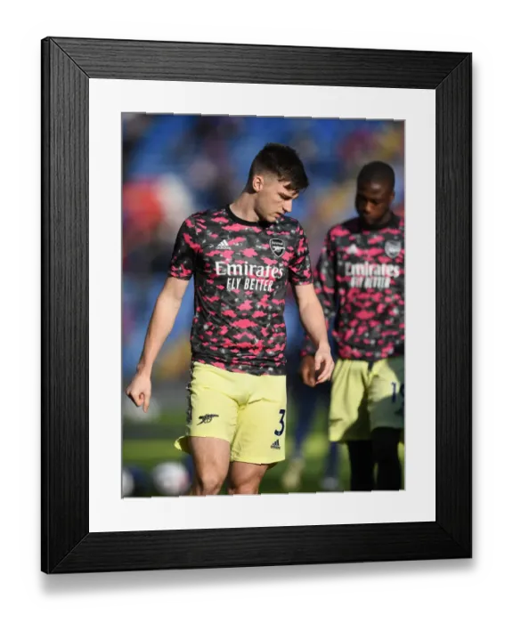 Framed Print : Arsenal's Kieran Tierney Gears Up for Crystal Palace Showdown in Premier League