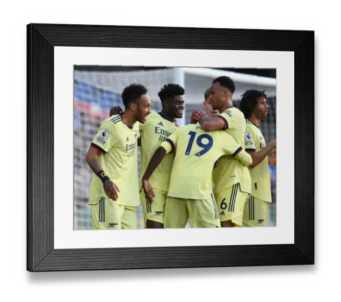 Framed Print : Arsenal's Nicolas Pepe and Teammates Celebrate Goal Against Crystal Palace (May 2021)