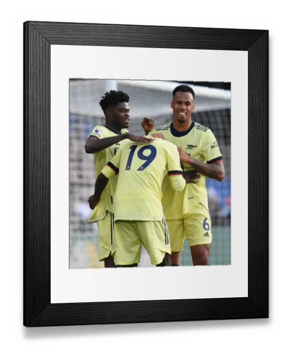 Framed Print : Pepe, Magalhaes, and Partey Celebrate Goal: Crystal Palace vs. Arsenal, Premier League 2020-21 Framed Print : Pepe, Magalhaes, and Partey Celebrate Goal: Crystal Palace vs. Arsenal, Premier League 2020-21