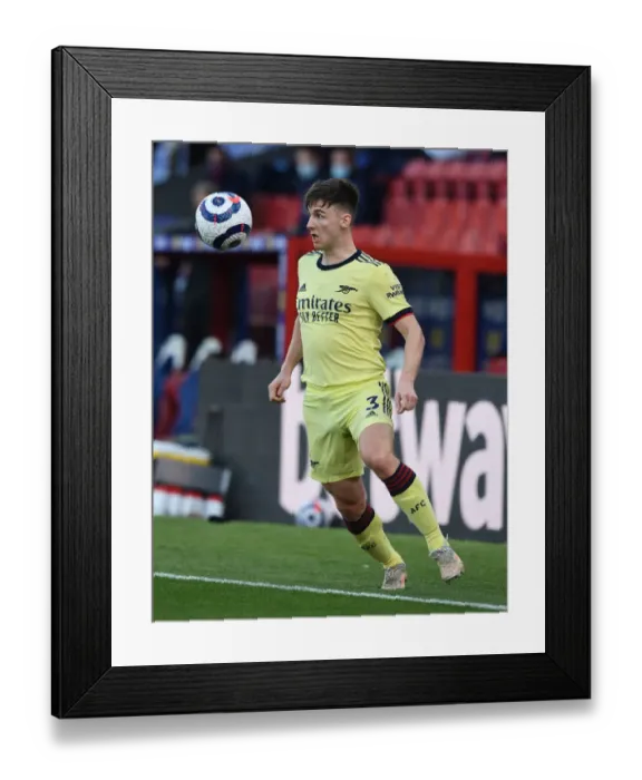 Framed Print : Arsenal's Kieran Tierney in Action: Crystal Palace vs. Arsenal, Premier League 2020-21