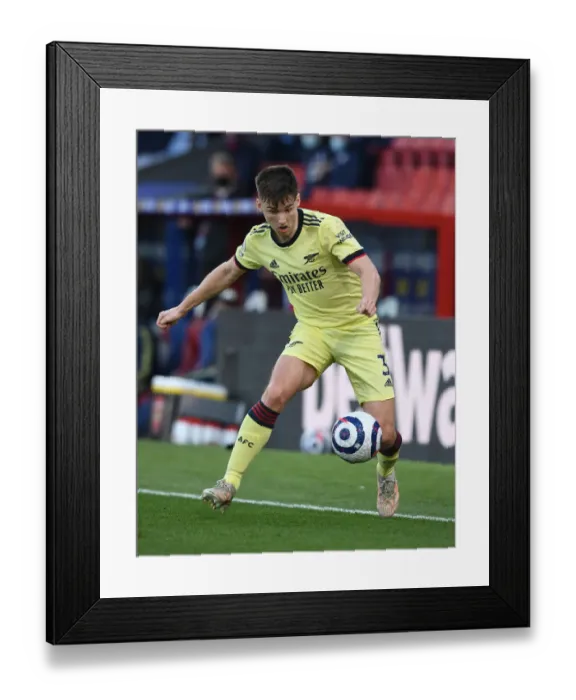 Framed Print : Arsenal's Kieran Tierney in Action against Crystal Palace in Premier League Clash