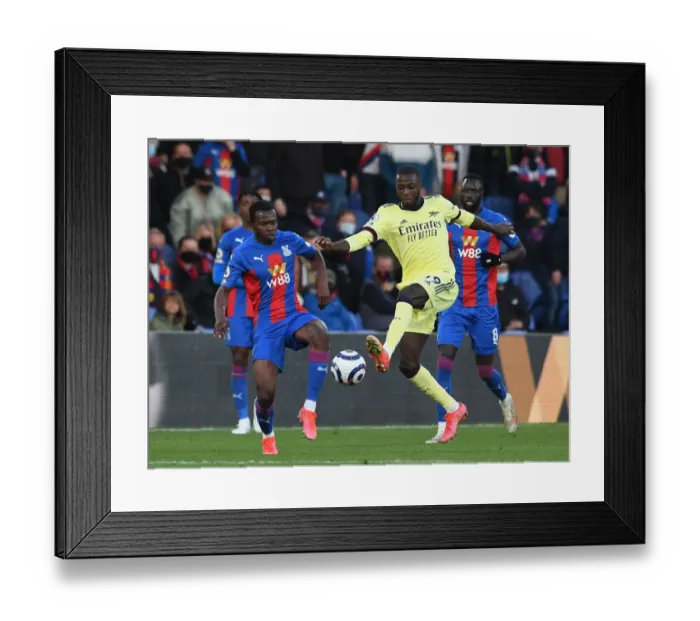 Framed Print : Pepe vs Mitchell: Intense Battle in Crystal Palace vs Arsenal Premier League Clash