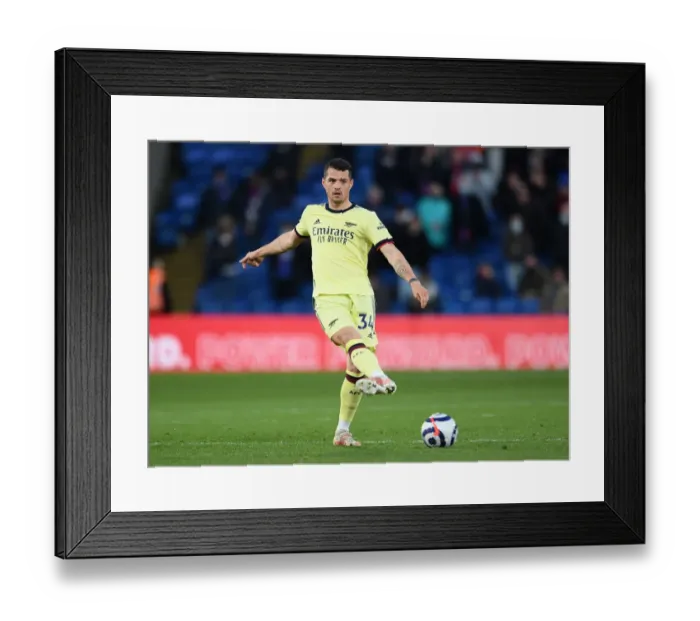 Framed Print : Granit Xhaka: Arsenal's Midfield Maestro Dazzles in Victory Against Crystal Palace, Premier League 2020-21 Framed Print : Granit Xhaka: Arsenal's Midfield Maestro Dazzles in Victory Against Crystal Palace, Premier League 2020-21