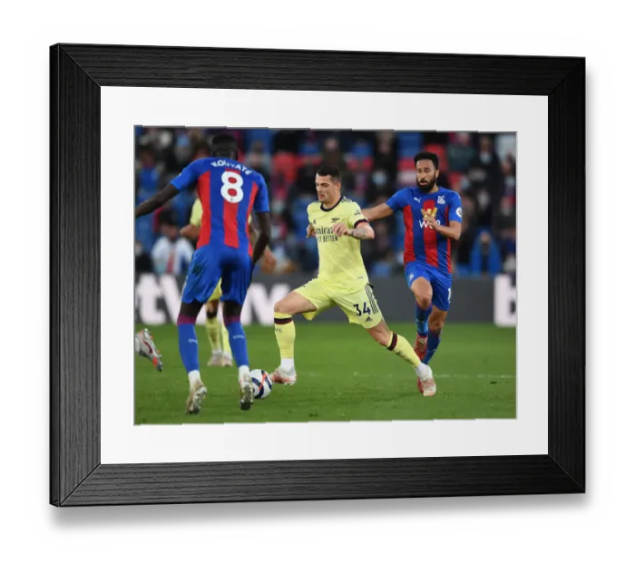 Framed Print : Xhaka vs Townsend: Battle at Selhurst Park - Crystal Palace vs Arsenal, Premier League 2020-21