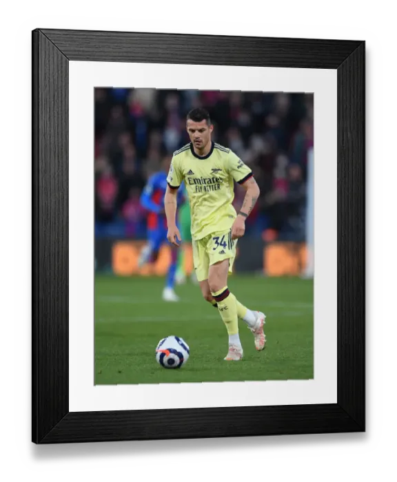 Framed Print : Granit Xhaka: Arsenal's Midfield Maestro in Premier League Clash Against Crystal Palace Framed Print : Granit Xhaka: Arsenal's Midfield Maestro in Premier League Clash Against Crystal Palace