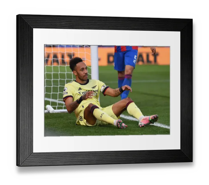 Framed Print : Pierre-Emerick Aubameyang in Action: Crystal Palace vs. Arsenal, Premier League 2020-21