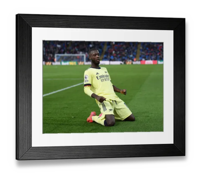 Framed Print : Nicolas Pepe Scores Brace: Arsenal's Triumph Over Crystal Palace in Premier League (May 2021) Framed Print : Nicolas Pepe Scores Brace: Arsenal's Triumph Over Crystal Palace in Premier League (May 2021)
