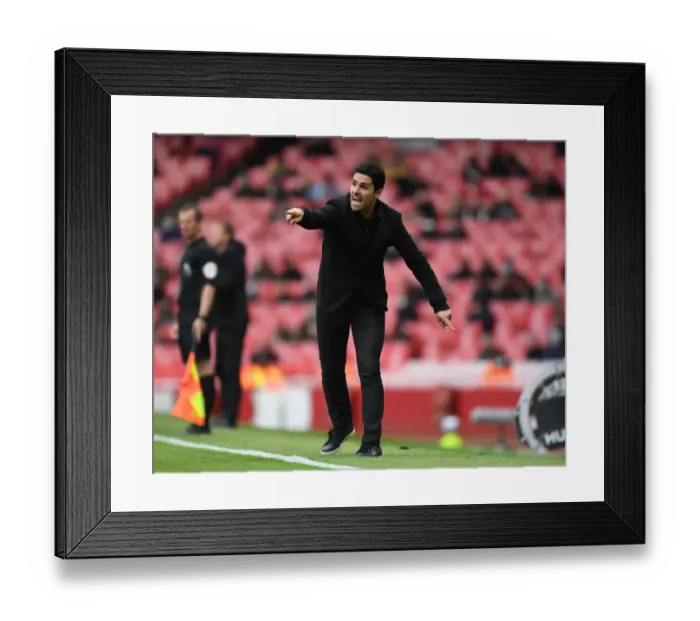 Framed Print : Mikel Arteta's Arsenal Face Brighton in Emirates Showdown (2020-21)