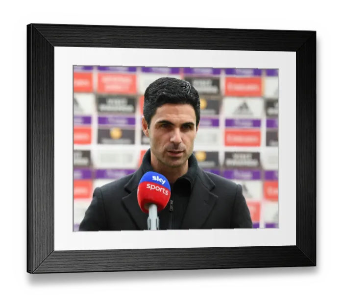 Framed Print : Arsenal vs Brighton: Mikel Arteta's Pre-Match Strategies (2020-21)