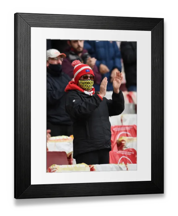 Framed Print : Passionate Arsenal Fans at Emirates Stadium: Arsenal vs Brighton & Hove Albion (Premier League 2020-21) Framed Print : Passionate Arsenal Fans at Emirates Stadium: Arsenal vs Brighton & Hove Albion (Premier League 2020-21)
