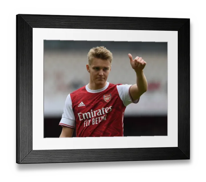 Framed Print : Martin Odegaard in Action: Arsenal vs Brighton & Hove Albion, Premier League 2020-21