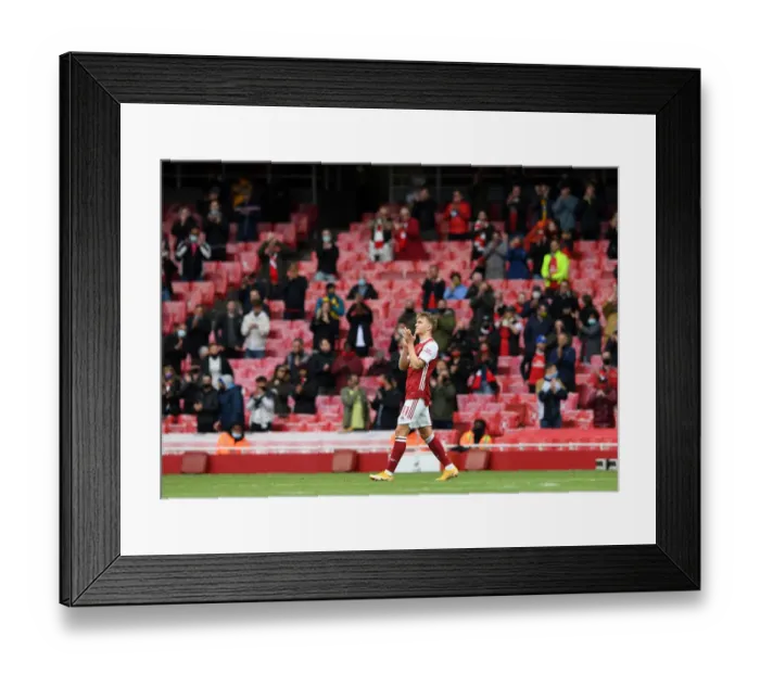 Framed Print : Arsenal's Martin Odegaard Applauding Fans: Arsenal v Brighton & Hove Albion, Premier League 2020-21 Framed Print : Arsenal's Martin Odegaard Applauding Fans: Arsenal v Brighton & Hove Albion, Premier League 2020-21