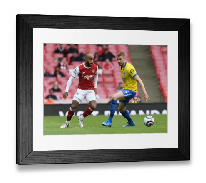 Framed Print : Arsenal vs Brighton: Lacazette Evades Defender Amidst Premier League Tussle (2020-21) Framed Print : Arsenal vs Brighton: Lacazette Evades Defender Amidst Premier League Tussle (2020-21)