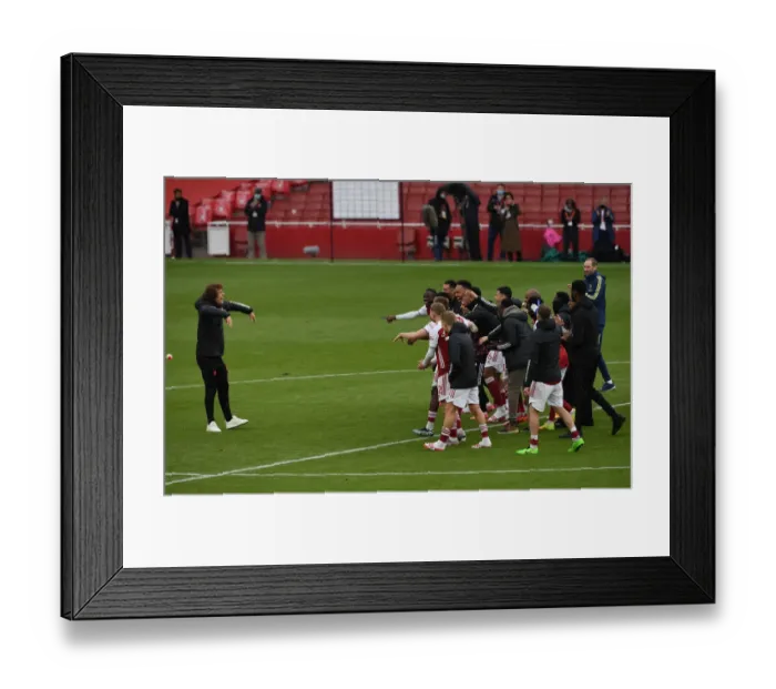 Framed Print : Arsenal Clinch Premier League Victory: David Luiz and Team Celebrate Historic Win Over Brighton & Hove Albion Framed Print : Arsenal Clinch Premier League Victory: David Luiz and Team Celebrate Historic Win Over Brighton & Hove Albion