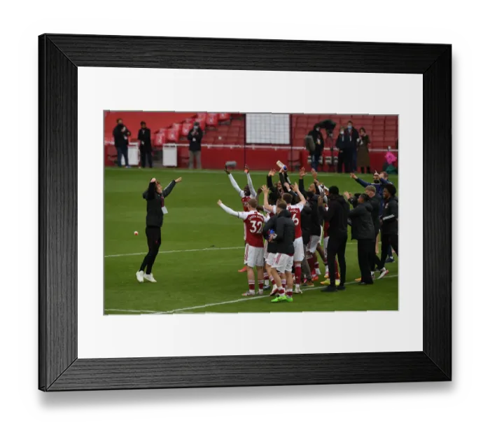 Framed Print : Arsenal's David Luiz and Teammates Celebrate Hard-Fought Victory Over Brighton & Hove Albion (2020-21 Premier League) Framed Print : Arsenal's David Luiz and Teammates Celebrate Hard-Fought Victory Over Brighton & Hove Albion (2020-21 Premier League)