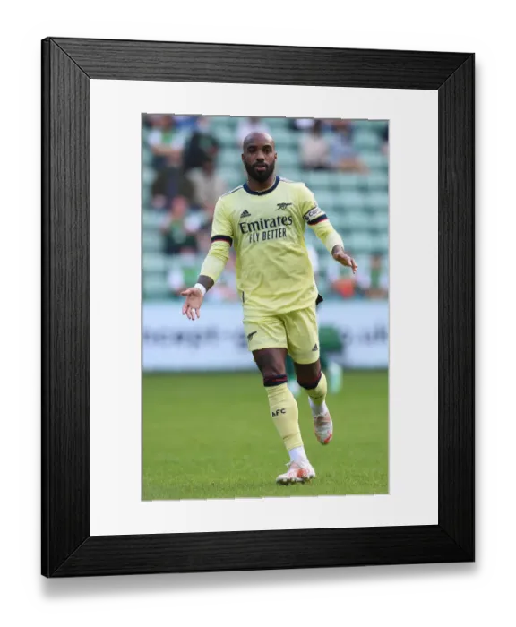 Framed Print : Alexandre Lacazette in Action: Arsenal's Star Forward Shines in Hibernian Friendly Framed Print : Alexandre Lacazette in Action: Arsenal's Star Forward Shines in Hibernian Friendly