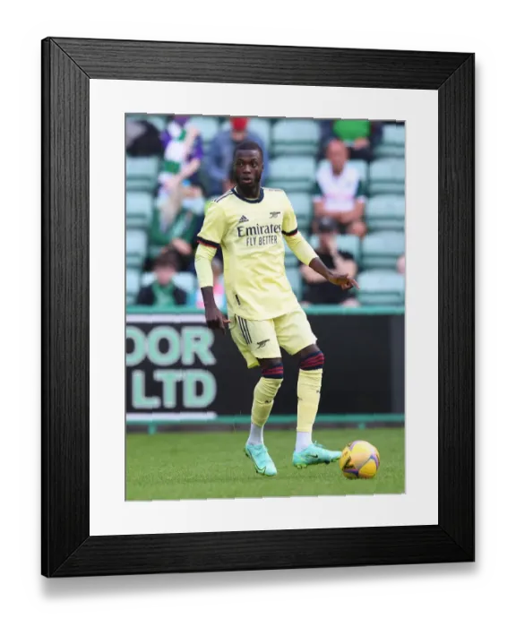 Framed Print : Arsenal's Nicolas Pepe Shines in Hibernian Pre-Season Friendly