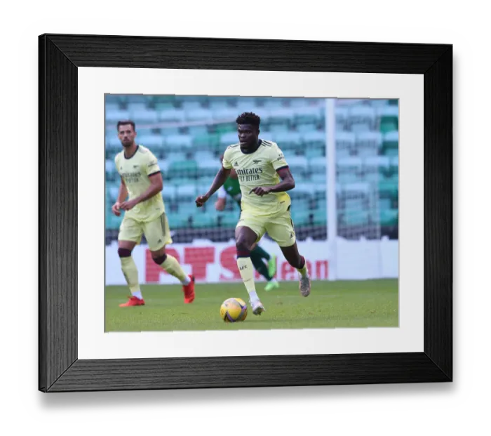 Framed Print : Thomas Partey in Action: Arsenal's Midfield Maestro Dazzles in Pre-Season Victory over Hibernian Framed Print : Thomas Partey in Action: Arsenal's Midfield Maestro Dazzles in Pre-Season Victory over Hibernian