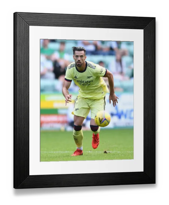 Framed Print : Arsenal's Pablo Mari in Action during Hibernian Friendly