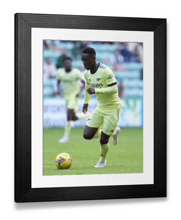 Framed Print : Arsenal's Flo Balogun in Action: Hibernian Pre-Season Friendly, Edinburgh 2021