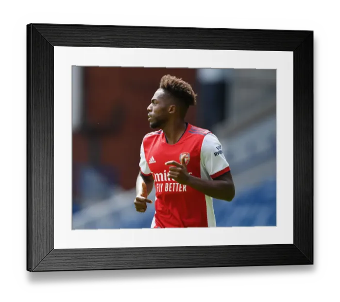 Framed Print : Arsenal's Nuno Tavares in Action against Rangers in Glasgow Pre-Season Friendly Framed Print : Arsenal's Nuno Tavares in Action against Rangers in Glasgow Pre-Season Friendly