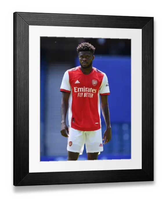 Framed Print : Thomas Partey in Action: Arsenal vs Rangers, Ibrox Stadium, 2021