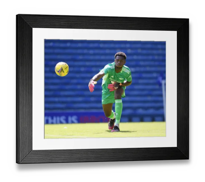 Framed Print : Arsenal's Arthur Okonkwo Faces Rangers in Pre-Season Friendly at Ibrox Stadium