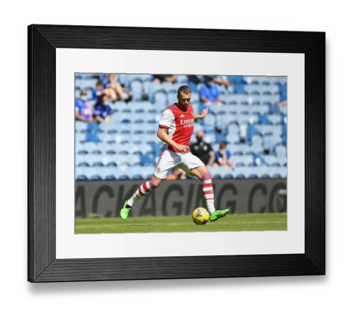 Framed Print : Arsenal's Calum Chambers at Rangers Pre-Season Friendly in Glasgow