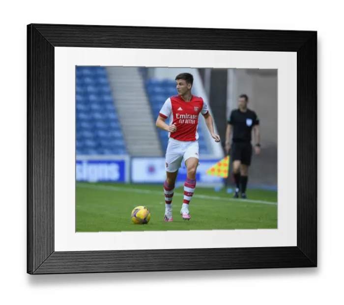 Framed Print : Kieran Tierney Returns to Glasgow: Arsenal Star Faces His Former Team in Pre-Season Showdown
