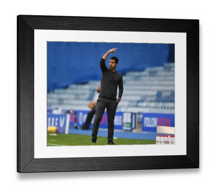 Framed Print : Mikel Arteta Leads Arsenal in Pre-Season Friendly Against Rangers at Ibrox Stadium Framed Print : Mikel Arteta Leads Arsenal in Pre-Season Friendly Against Rangers at Ibrox Stadium